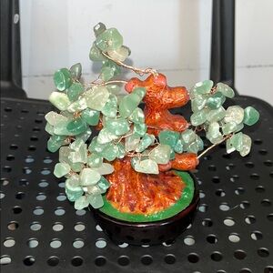 Source Unknown Jade Green Gemstone Tree Sculpture